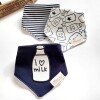 Set baberos bandana x3 milk navy
