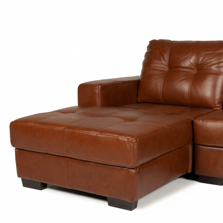 Rinconera Fargo - Cuero Básico - Chaise Izquierdo 457 (Brandy)