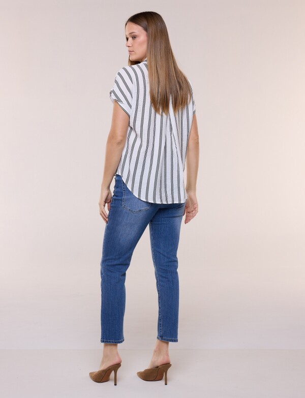 Camisa Rayas BLANCO/NEGRO