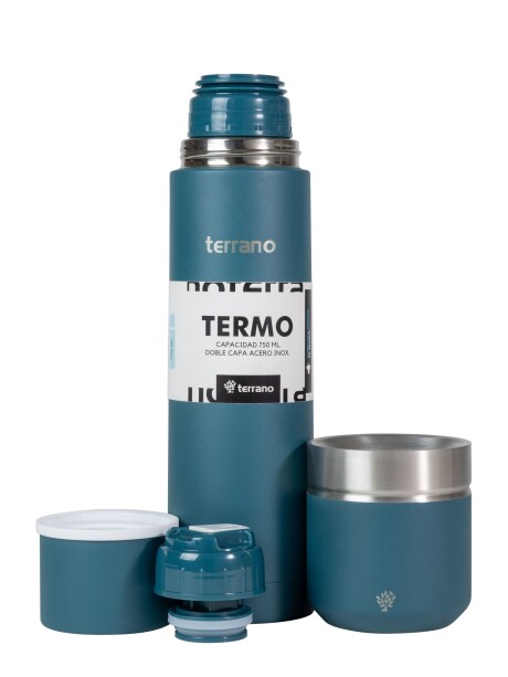Kit Termo Acero Bala 750mL + Mate Folkie Petróleo