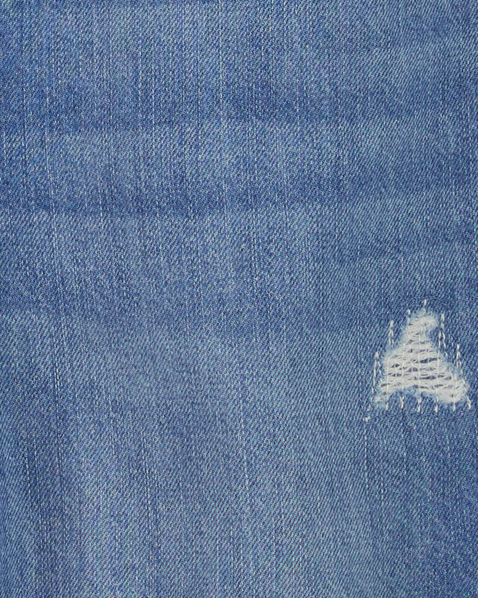 Enterito corto de jean lavado Sin color