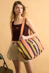 Bolso rayado alma lavada pistacho
