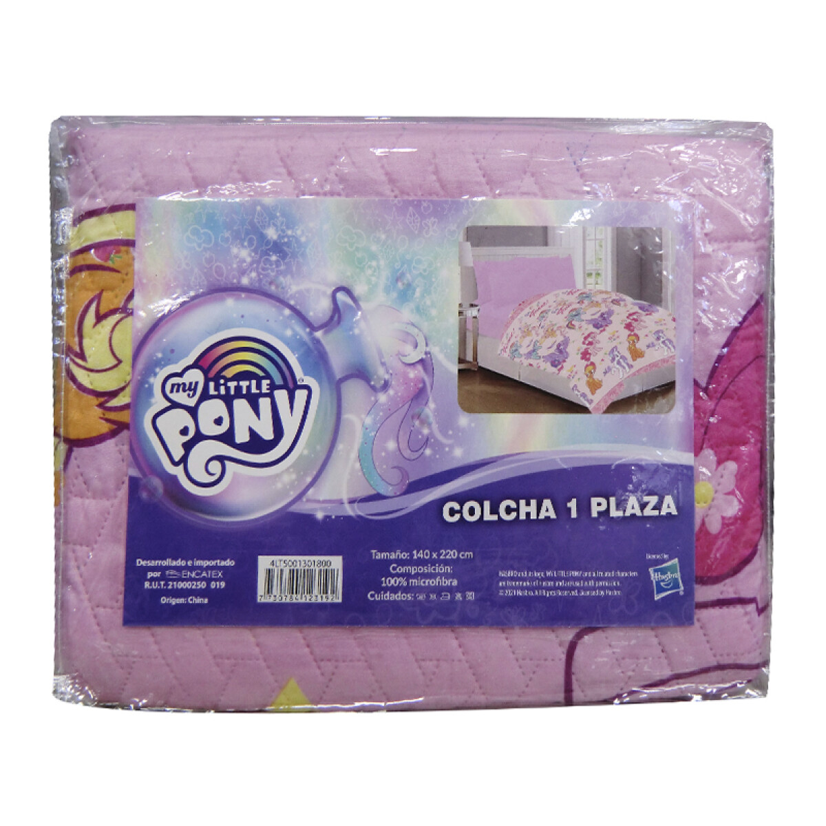 Colcha Infantil My Little Pony 1 Plaza 100% Microfibra 