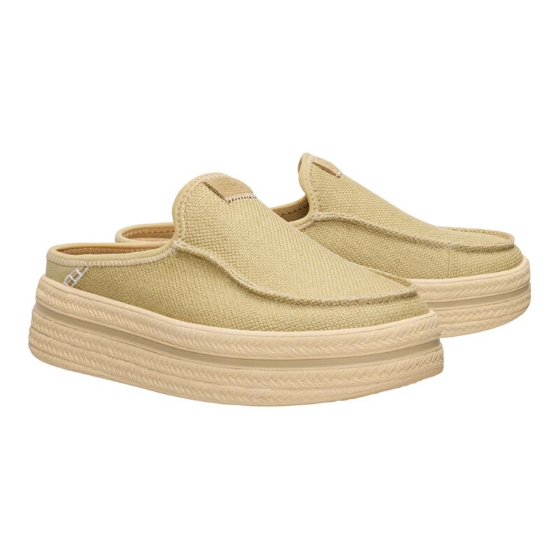 Austin Lift Espadrille Woven Olive Grey