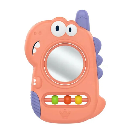 Sonajero Mordedor Diseño Dino en Plástico para Bebé Huanger Salmon