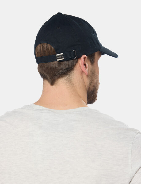 GORRO VISER DE LONA CON PARCHE DE GOMA Negro