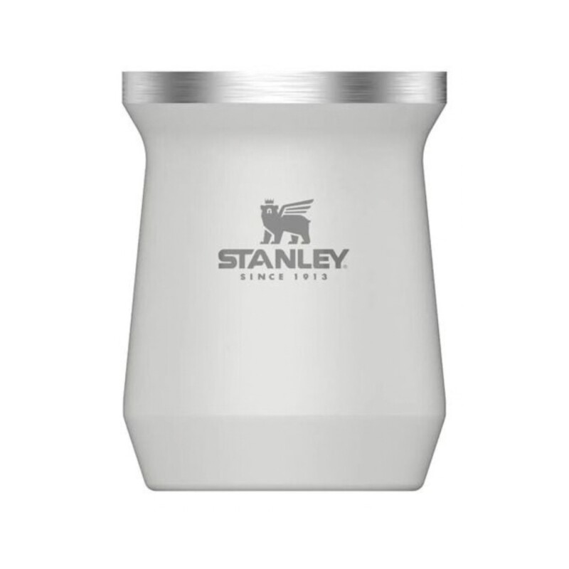 Set Stanley termo de 1.4 lt + mate + bombilla Naranja + Blanco