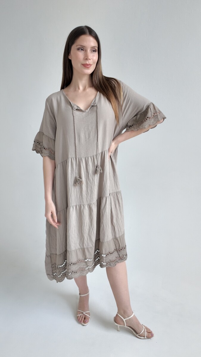 Vestido praga - Beige 
