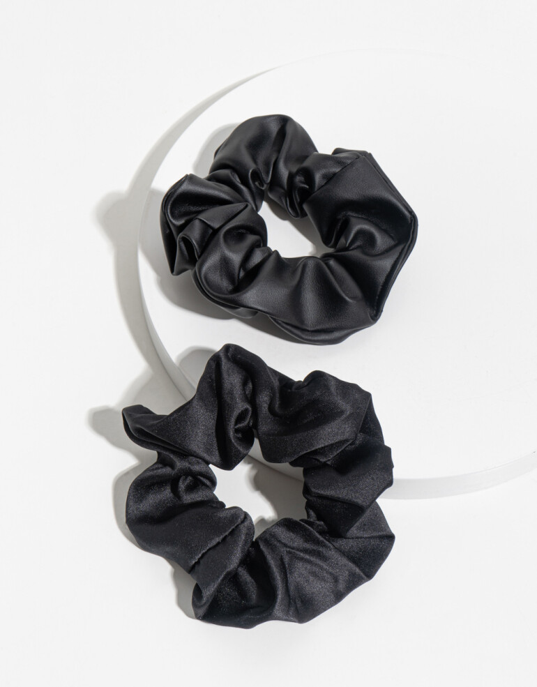 Skunzies Lisas Set De Scrunchies - Negro