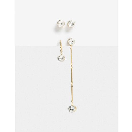 Set De Aros Dorado Oro Amarillo