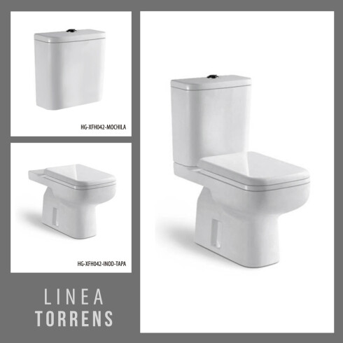 Water Inodoro con Mochila y Tapa Aqualia Línea Torrens BLANCO
