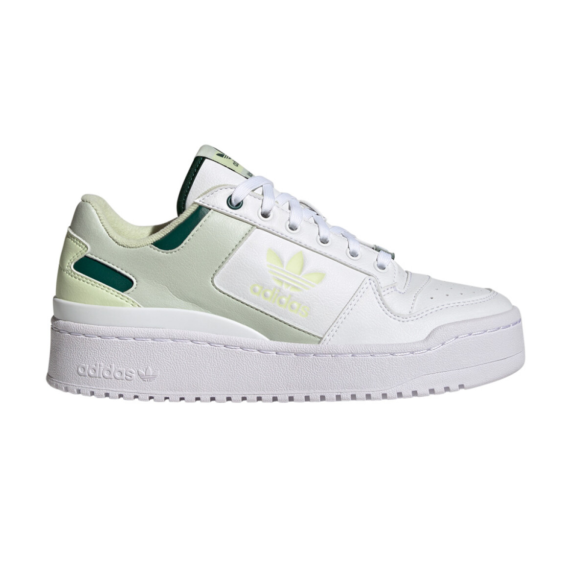 ADIDAS FORUM LOW VEGAN - Cloud White / Linen Green / Almost Lime 