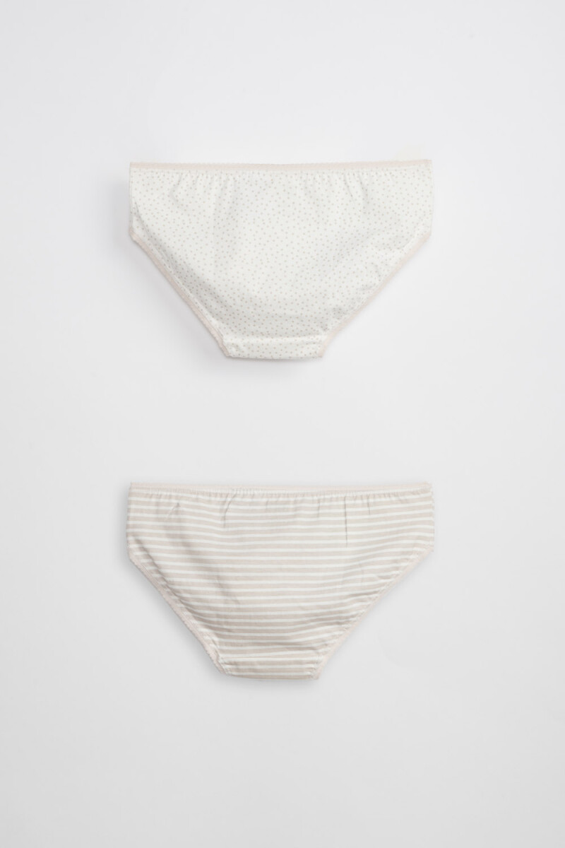 Pack x2 bombachas Rayas Beige