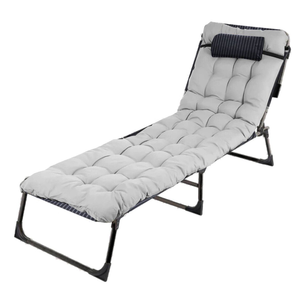 Catre plegable con colchón 68 cm - Rayas 
