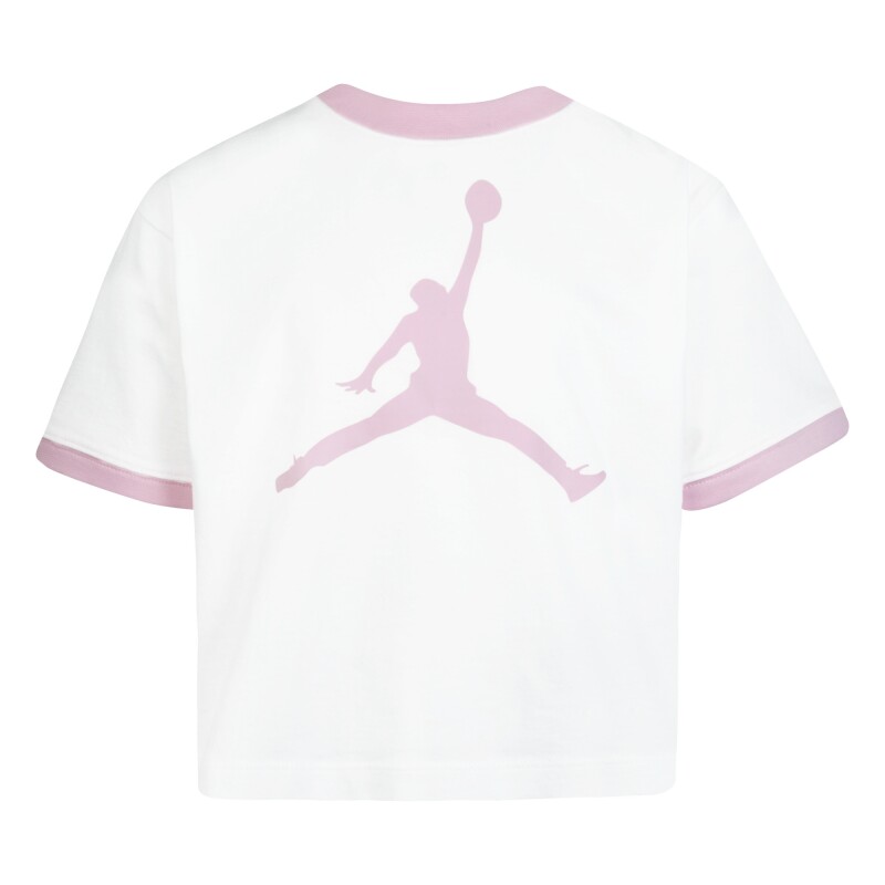 Camiseta Jordan Essentials Ringer Tee de Niña Blanco