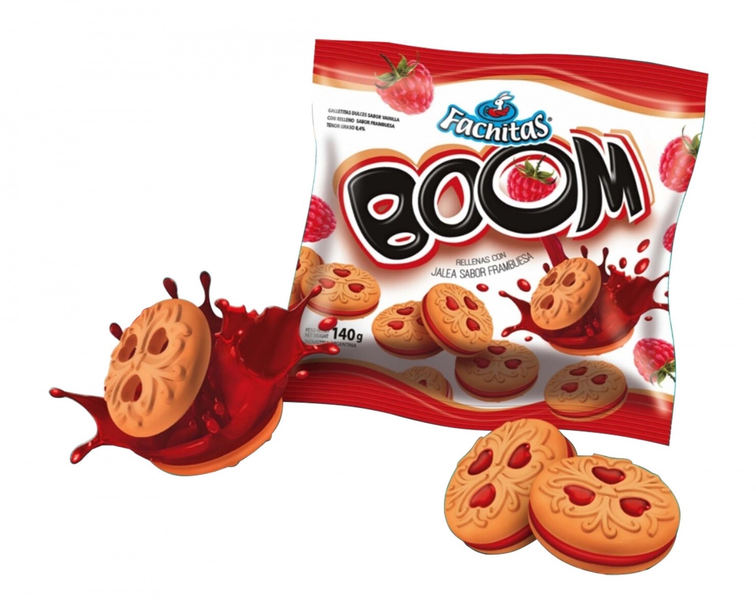 GALLETA CORONITA RELLENA 140G FRAMBUESA 