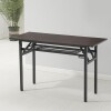 Escritorio con Base Plegable y Estante de 120x40cm Negro