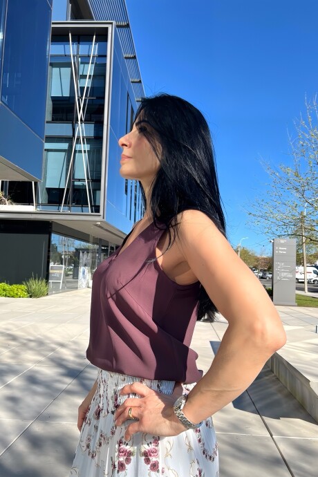 Musculosa Merces Bordeaux oscuro