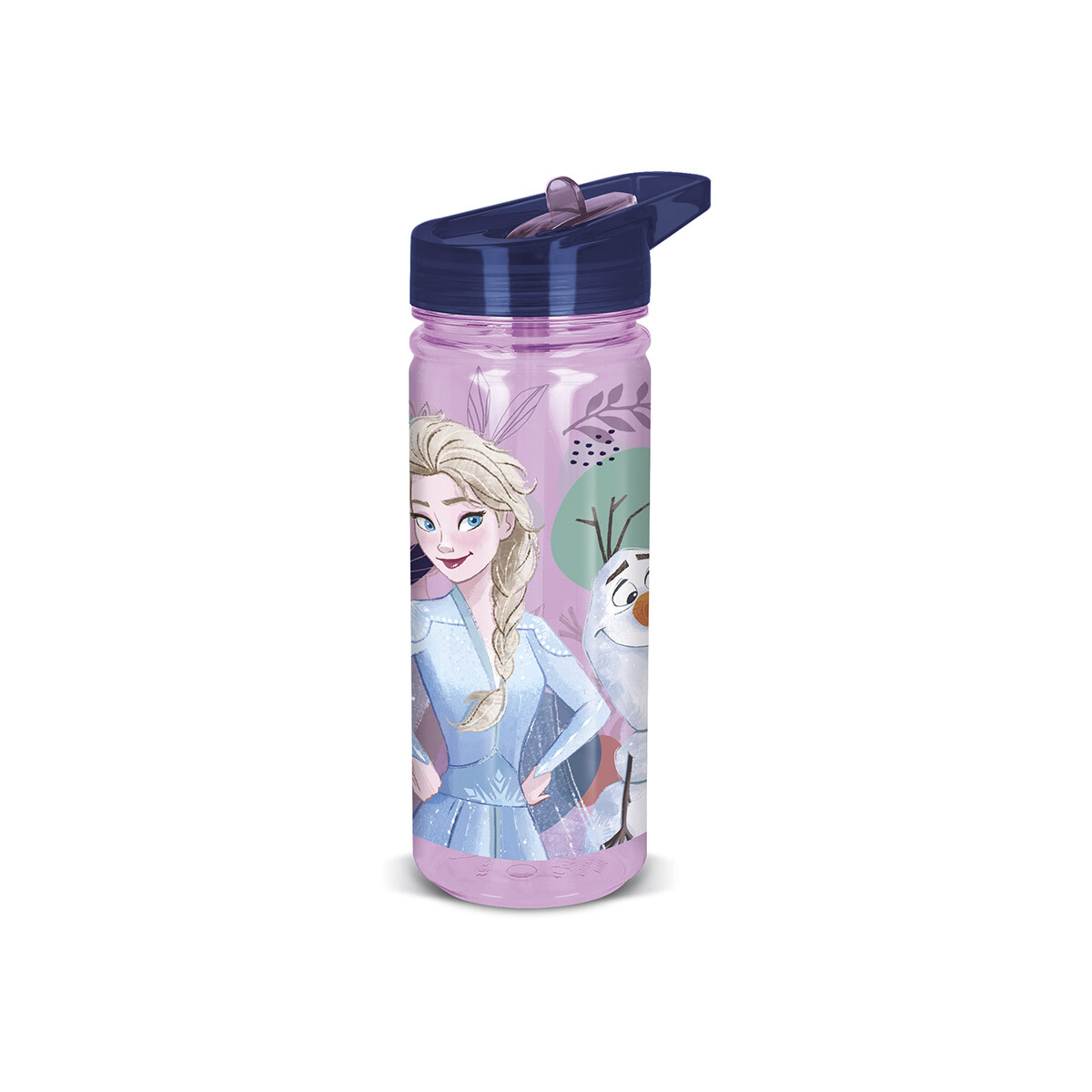 Botella Frozen Tritán 580ml con Pajita 