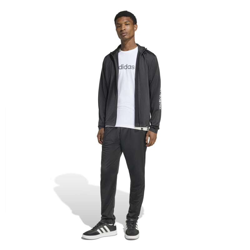 Campera Adidas M LIN TS VL Hombre KE4026 Negro-blanco