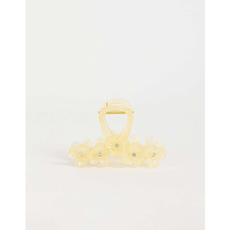 Broche Con flores blanco crudo