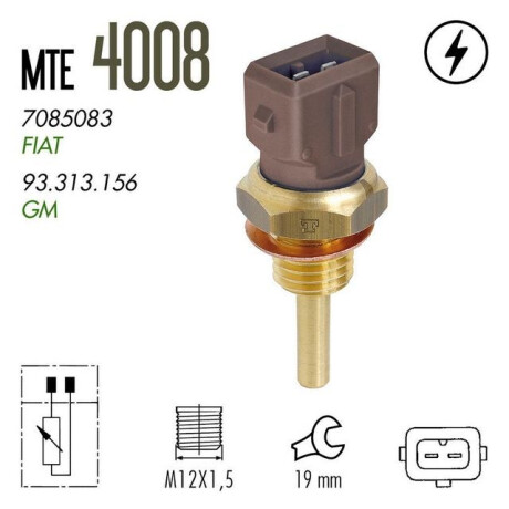 BULBO INTERRUPTOR CHEVROLET TEMP CORSA 2 MERIVA IDEA SIENA 1.8 MARRON 7085083 MTE BULBO INTERRUPTOR CHEVROLET TEMP CORSA 2 MERIVA IDEA SIENA 1.8 MARRON 7085083 MTE