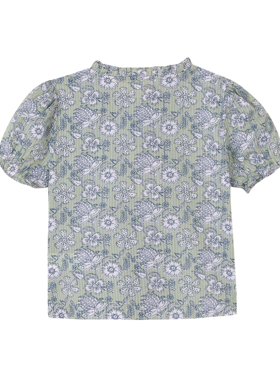 Blusa De Flores Verde