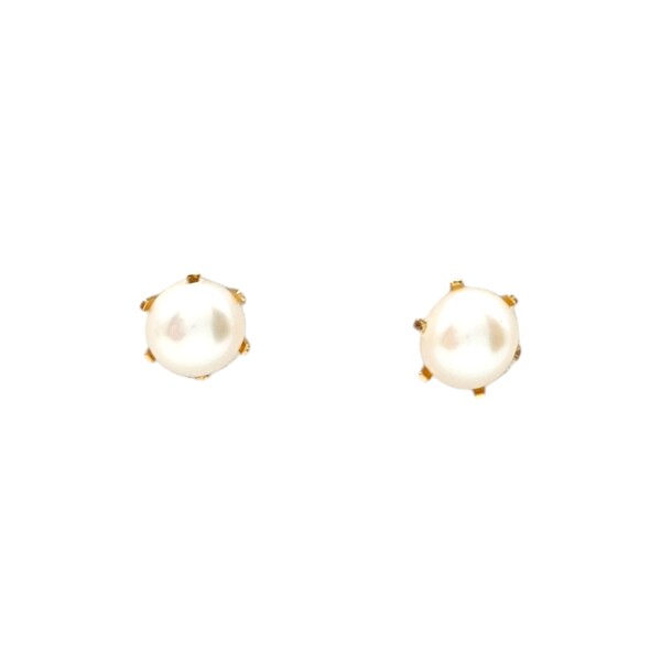 Caravanas Perlas - Oro bajo - Perla española- CA8207 conperla