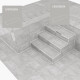 CERAMICA CANTONERA MATE GAMA DE GRIS CEMENTO 297X42 MM GAMAS DE GRIS