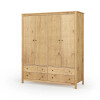 Ropero 4 Puertas 4 Cajones Madera Natural - Mari Miel