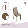 Juego de Comedor Mesa de Madera 6 Sillas Rustico Beige