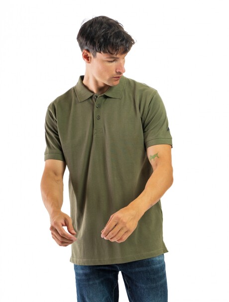 Remera Polo Algodón Kaki