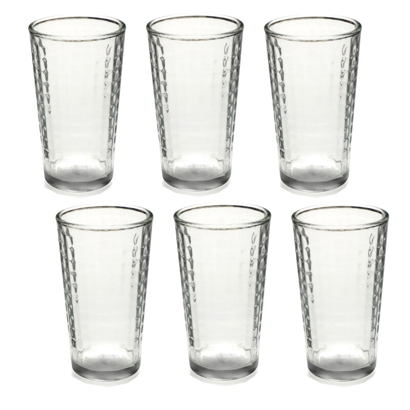 Set x6 Vaso de vidrio 325ml Square TRANSPARENTE