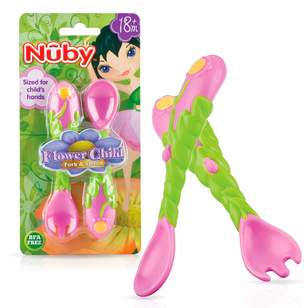 Set De Cubiertos Nuby Cuchara Tenedor Para Bebé 