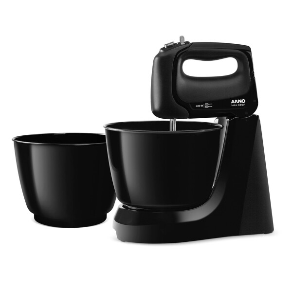 BATIDORA MINI CHEF ARNO H11 4V 2 BOWLS NEGRO 220V Unica