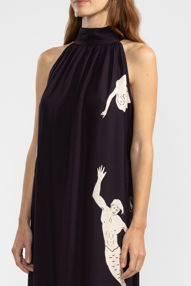 MICHU HALTER DRESS Negro