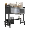 Escurridor de Vajilla Rack Lumax con Puerta 65x30x78cm Negro