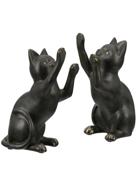 SUJETALIBROS DE GATO DE RESINA 13x8x19CM NEGRO SUJETALIBROS DE GATO DE RESINA 13x8x19CM NEGRO