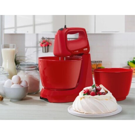 Mini Batidora Arno | 4 velocidades + Pulsar | Con 2 bowls de 4 Lts. | Color roja. Mini Batidora Arno | 4 velocidades + Pulsar | Con 2 bowls de 4 Lts. | Color roja.