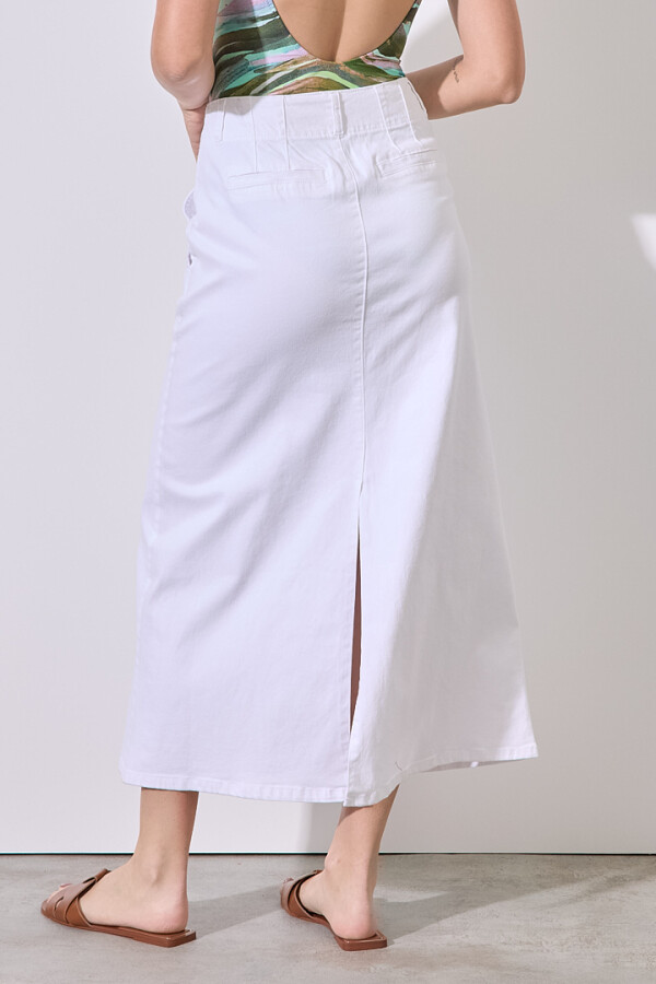 Falda Maxi Denim BLANCO