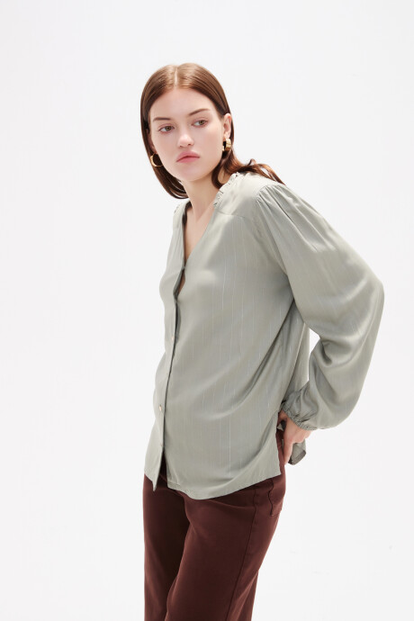 Camisa Blova Verde Azulado