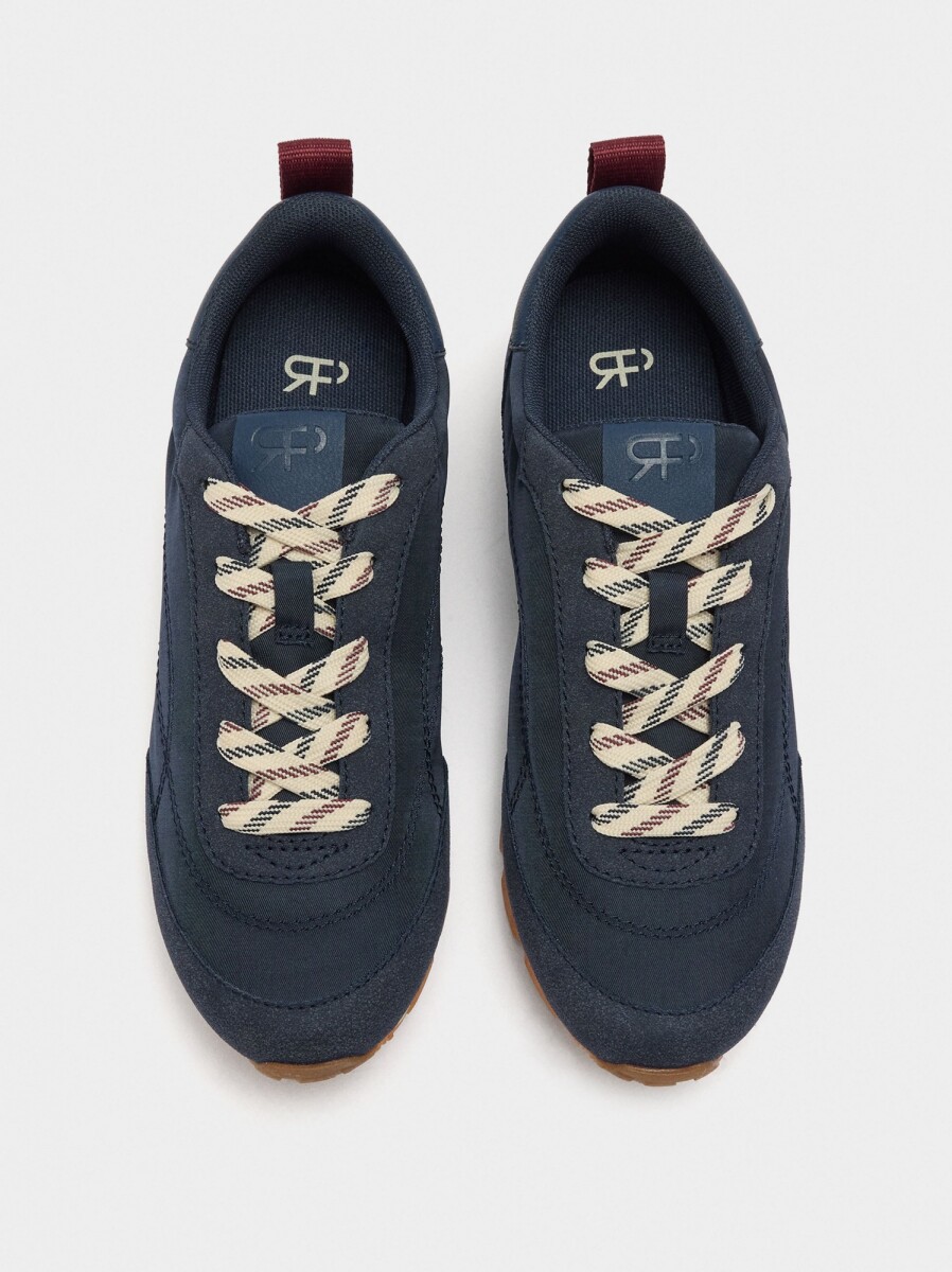 Zapatillas Con Contraste - azul-marino 