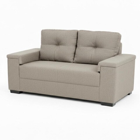Sillón Sofá de 2 Cuerpos Amsterdam en Lino– Estructura de Madera Maciza y Confort Soft Color Gris Beige Sillón Sofá de 2 Cuerpos Amsterdam en Lino– Estructura de Madera Maciza y Confort Soft Color Gris Beige