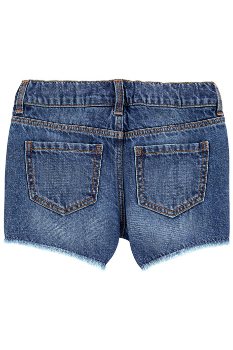 Short de jean con bordado Sin color