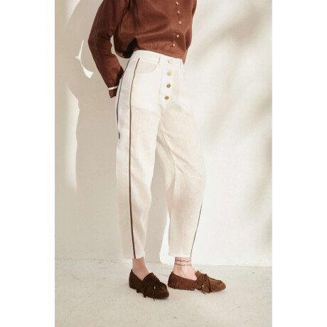 Pantalon Barrel Lines Crudo