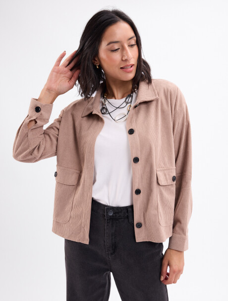 Campera pana Aluna beige