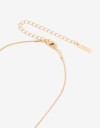 Bijouterie Set Metal Set De Aros Pasantes Y Collar Con Dije - Dorado