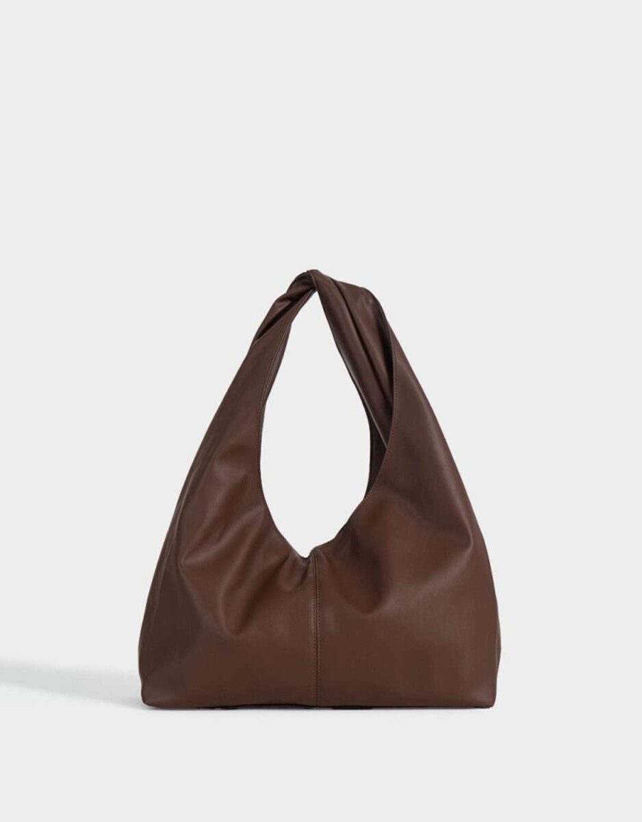 Cartera Shopper Combinada - Marron Chocolate 