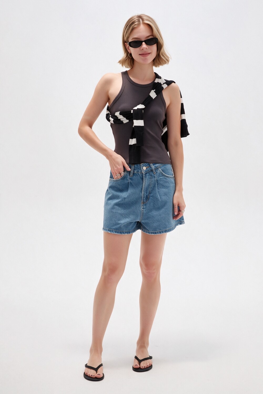 Musculosa Ethereum Gris Oscuro