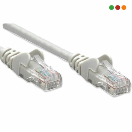 Patch Cat6 10,0 m / 33 feet Gris 100% COBRE - Intellinet 4063